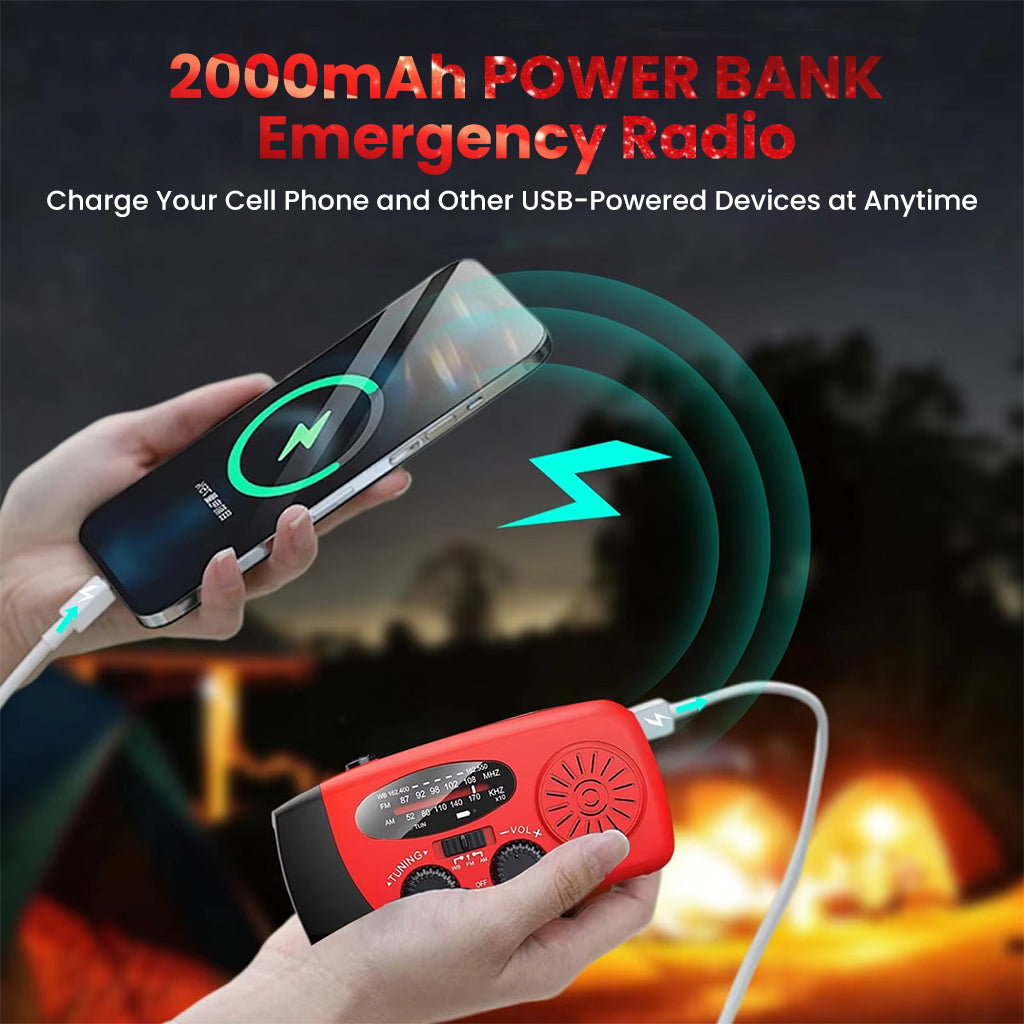 ZORBES® Solar Emergency Hand Crank Weather Radio,