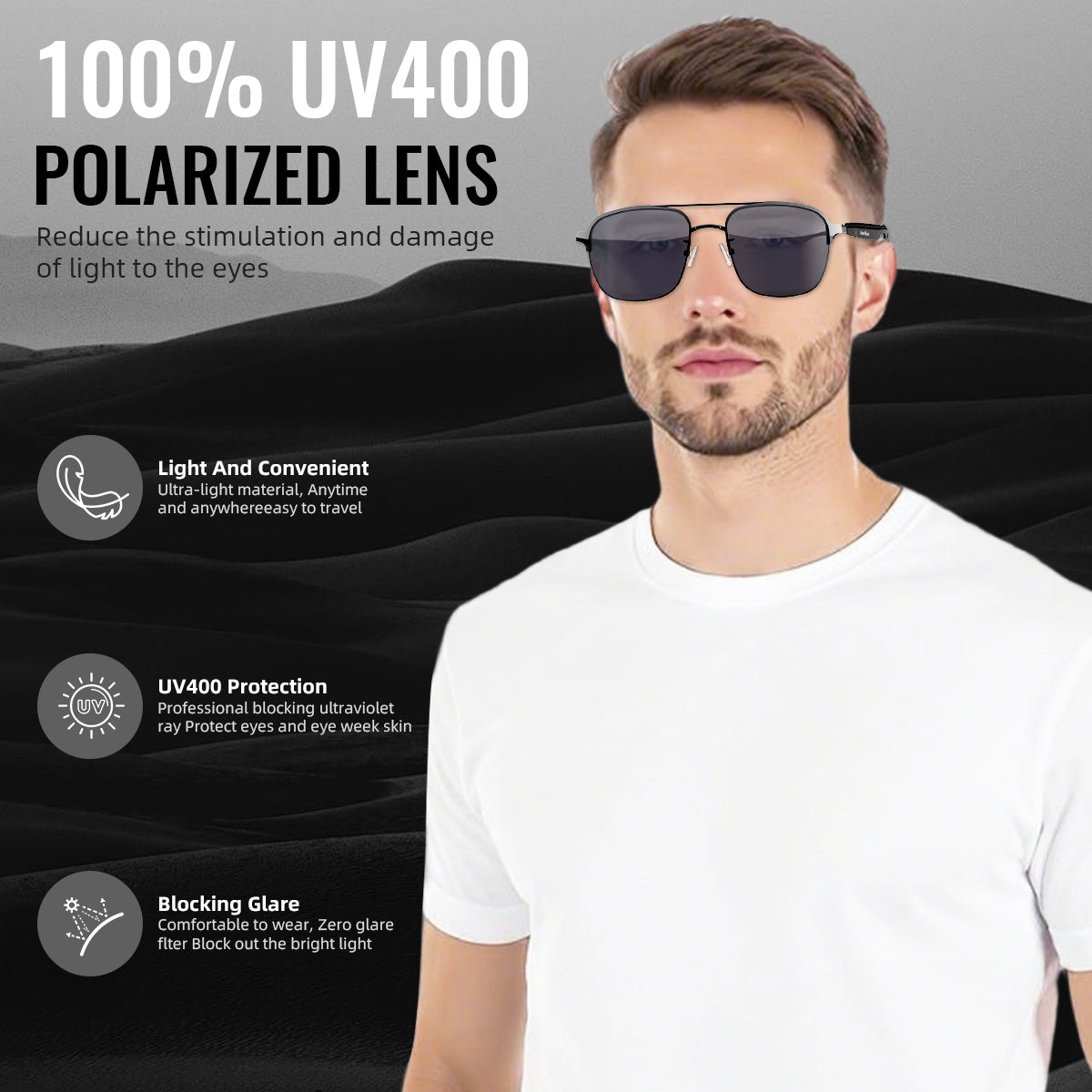 Verilux® Smart Glasses,Polarized Sunglasses with Bluetooth Speaker