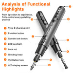 erilux® Mini Cordless Rotary Tool for Engraving, Mini 3.7V Rechargeable Lithium-Ion Rotary Set with 6-Speed Adjustment 5000-16000 RPM and 34 Accessories for Craft, Jewelry, Wood, and DIY Detail Work