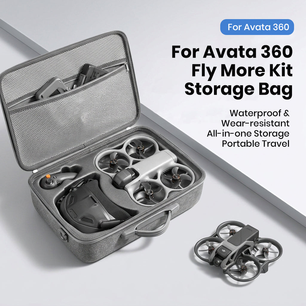 ZORBES® Carrying Case for Avata Drone, Shockproof EVA Hard Shell Storage Bag with Custom Foam Insert for Drone, Goggles & Controller, Portable Travel Case with Shoulder Strap & Mesh Pocket