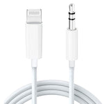 ZORBES® Aux Cord for iPhone, 3.3FT Light-ning to 3.5 mm Headphone Jack Adapter Male Aux Stereo Audio Cable for Car Home Stereo, Speaker Compatible with iPhone 13/12/11/XS/XR/X/8/7/iPad/iPod, White - verilux