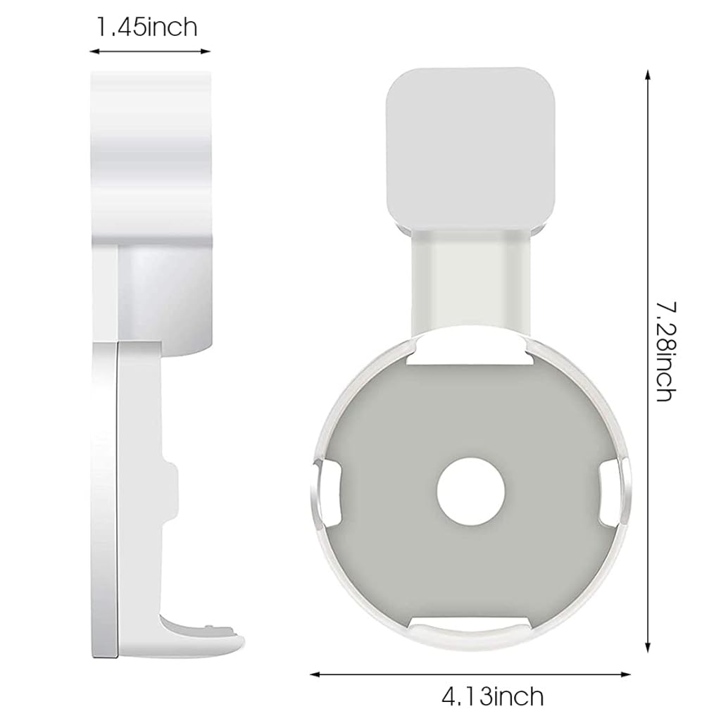 ZORBES® Wall Adapter Holder for Alexa Echo Dot 3rd Generation,A Space-Saving Solution with Cord Management for Your Smart Home Speakers, Alexa Echo Dot Accessories (White)