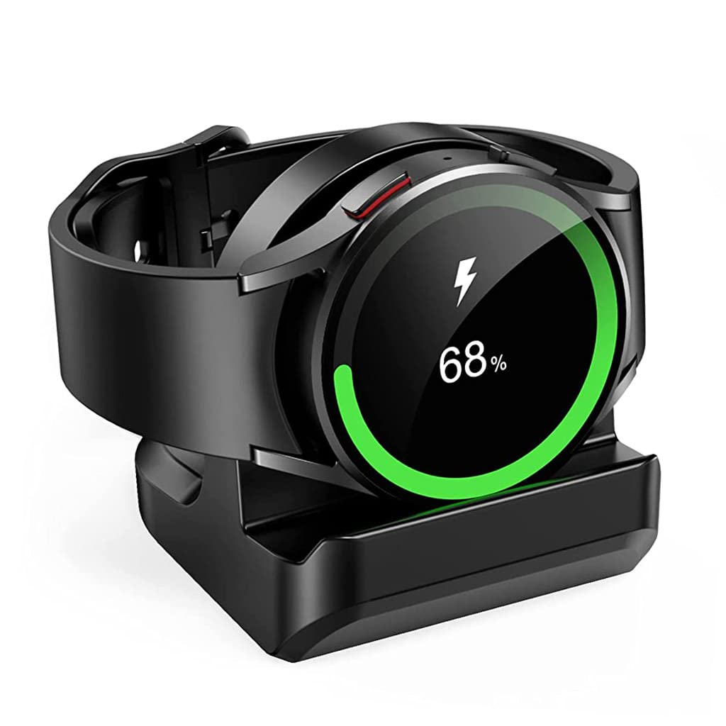ZORBES® Silicone Stand for Samsung Galaxy Watch 5 40mm 44mm/Galaxy Watch 5 Pro 45mm Charger, Charger Stand Charging Base Holder with Integrated Cable Management Slot, Black (Cable not Included)