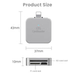 Verilux® Card Reader for iPhone 2 in 1 SD Card Reader for iPhone iPad Camera, Micro SD Card Reader wirh Micro USB Port Supports SD and TF Card Micro SD Card Adapter for iPhone iPad No App Required - verilux
