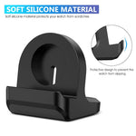 ZORBES® Silicone Stand for Samsung Galaxy Watch 5 40mm 44mm/Galaxy Watch 5 Pro 45mm Charger, Charger Stand Charging Base Holder with Integrated Cable Management Slot, Black (Cable not Included)