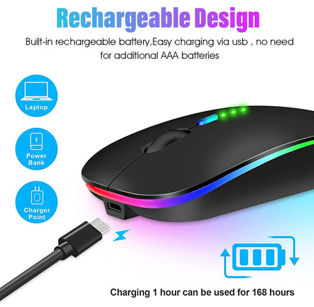 2.4G & Bluetooth Wireless Mouse For Laptops