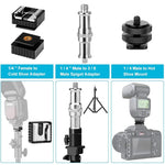 ZORBES® Camera Tripod Adapter, 26Pack Camera Screw Mount Set 1/4 to 1/4 Tripod Screw, 1/4 to 3/8 Camera Mount Adapter, Hot Shoe Adapter, Tripod Mount Adapter Set for Tripod/Monopod/Quick Release Plate