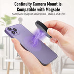 ZORBES® Continuity Camera Mount for MacBook Magnetic Laptop Phone Holder for MacBook Laptops/iPhone 12, 13, 14 15 Series, Compatible with Magsafe, iPhone Webcam Mount for iOS 16 & macOS Ventura - verilux