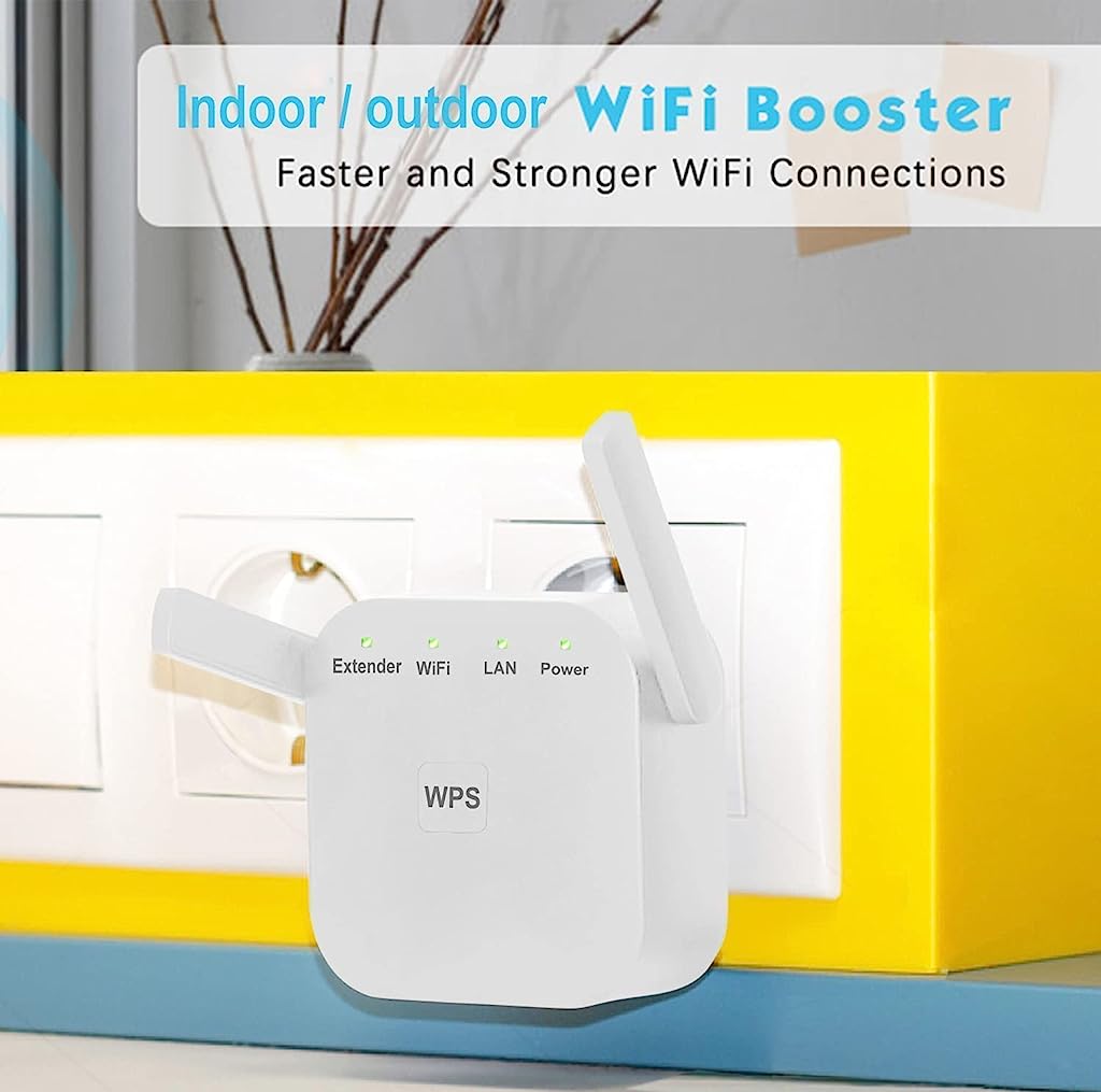 Verilux 300Mbps WiFi Extender, WiFi Booster, WiFi Repeater Covers Up to 7860 Sq. ft. Internet Booster with Ethernet Port, Quick Setup
