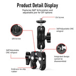 ZORBES® Camera Clamp Mount Action Camera Bike Mount Universal 1/4" Camera Clamp Mount 360° Rotatable Camera Clamp Mount for Nikon DSLR Camera/Gopro/LED Lights/Ronin-M/Ronin MX/Freefly MOVI Use - verilux