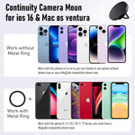 ZORBES® Continuity Camera Mount for MacBook Magnetic Laptop Phone Holder for MacBook Laptops/iPhone 12, 13, 14 15 Series, Compatible with Magsafe, iPhone Webcam Mount for iOS 16 & macOS Ventura - verilux