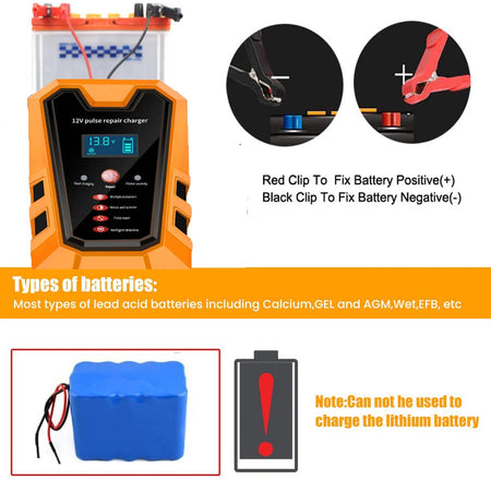 12V 6A Automatic Car Battery Charger