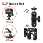 ZORBES® Camera Clamp Mount Action Camera Bike Mount Universal 1/4" Camera Clamp Mount 360° Rotatable Camera Clamp Mount for Nikon DSLR Camera/Gopro/LED Lights/Ronin-M/Ronin MX/Freefly MOVI Use - verilux
