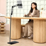 ZORBES® 5.7ft Floor Mobile Stand Tablet Holder with Flexible Arm, 360 ° Rotatable Phone Stand, Floor Mobile Holder, Phone Holder for Bed, Adjustable Phone Holder for 4.5~12.9 Inches Phone, Tablet - verilux