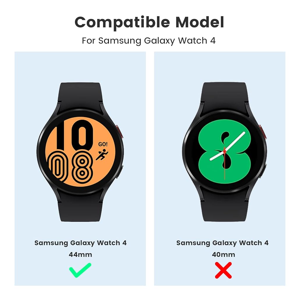 ZORBES® Cover for Samsung Galaxy Watch 4,44mm Screen Guard Case,PC Hard Full Protection Matte Cover Case for Samsung Watch 4 44mm Accessories Screen Protector Scratch-Resistant (Green) - verilux