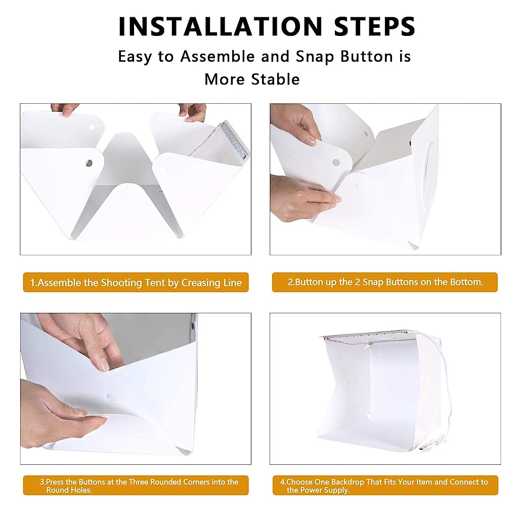 20x20cm 2 Lighting Color Foldable Photo Studio