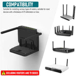 ZORBES® Set Top Box Stand Wall Mount Router Stand for TV Setup Box/Modems/Network Switches/Routers, WiFi Stand Wall Mounted with Moving Panel, for Apple TV/Mac Mini, Sky Q Mini