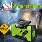ZORBES® Hand Crank Charger Generator, Emergency Solar Radio Portable Radio AM/FM/NOAA Weather Radio with SOS Alarm, Battery Operated LED Flashlight & Reading Lamping, 2000mAh Power Bank Phone Charger