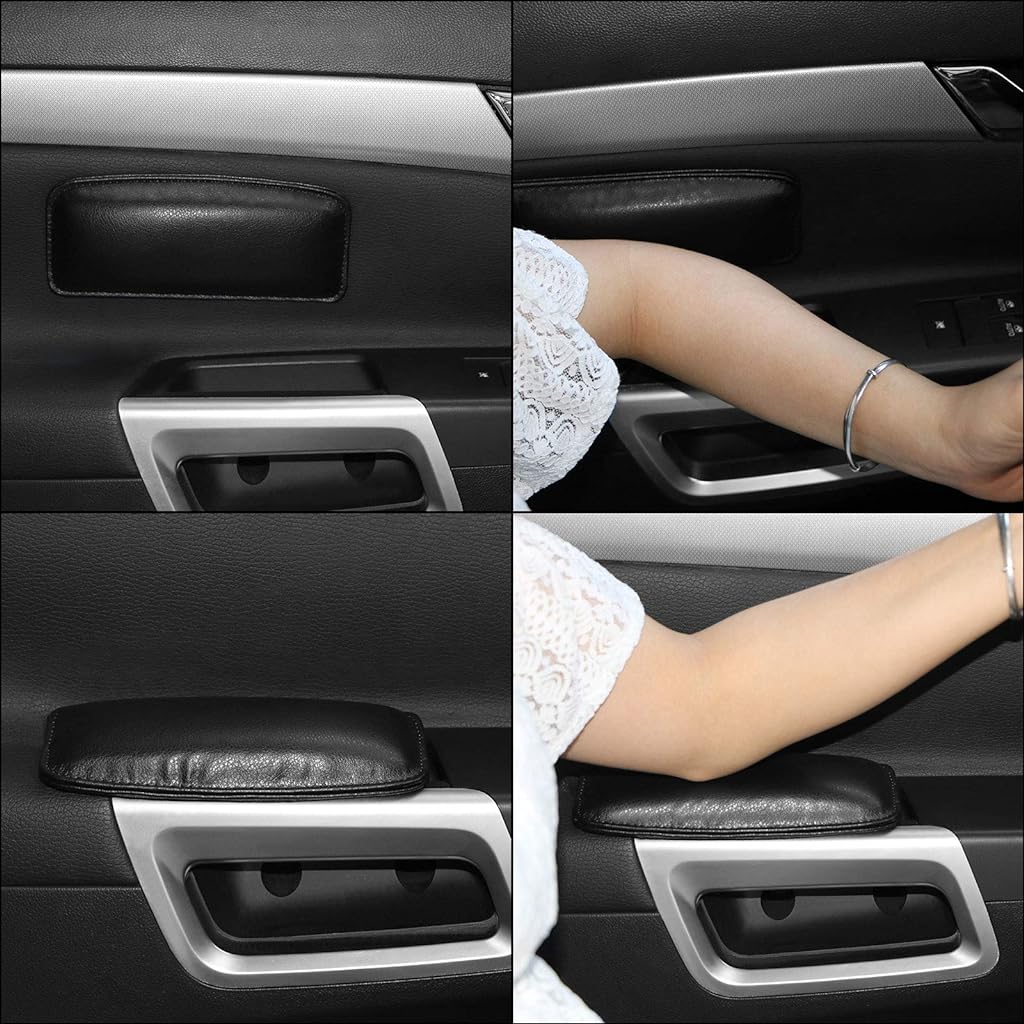 STHIRA® 2 Pack Car Knee Pad, Auto Center Console Side Knee Leg Armrest Elbow Cushion Soft Pad, Elastic Thigh Support Comfort Pillow Foot Knee Pain Relief Leaning Pad Car Interior Accessories