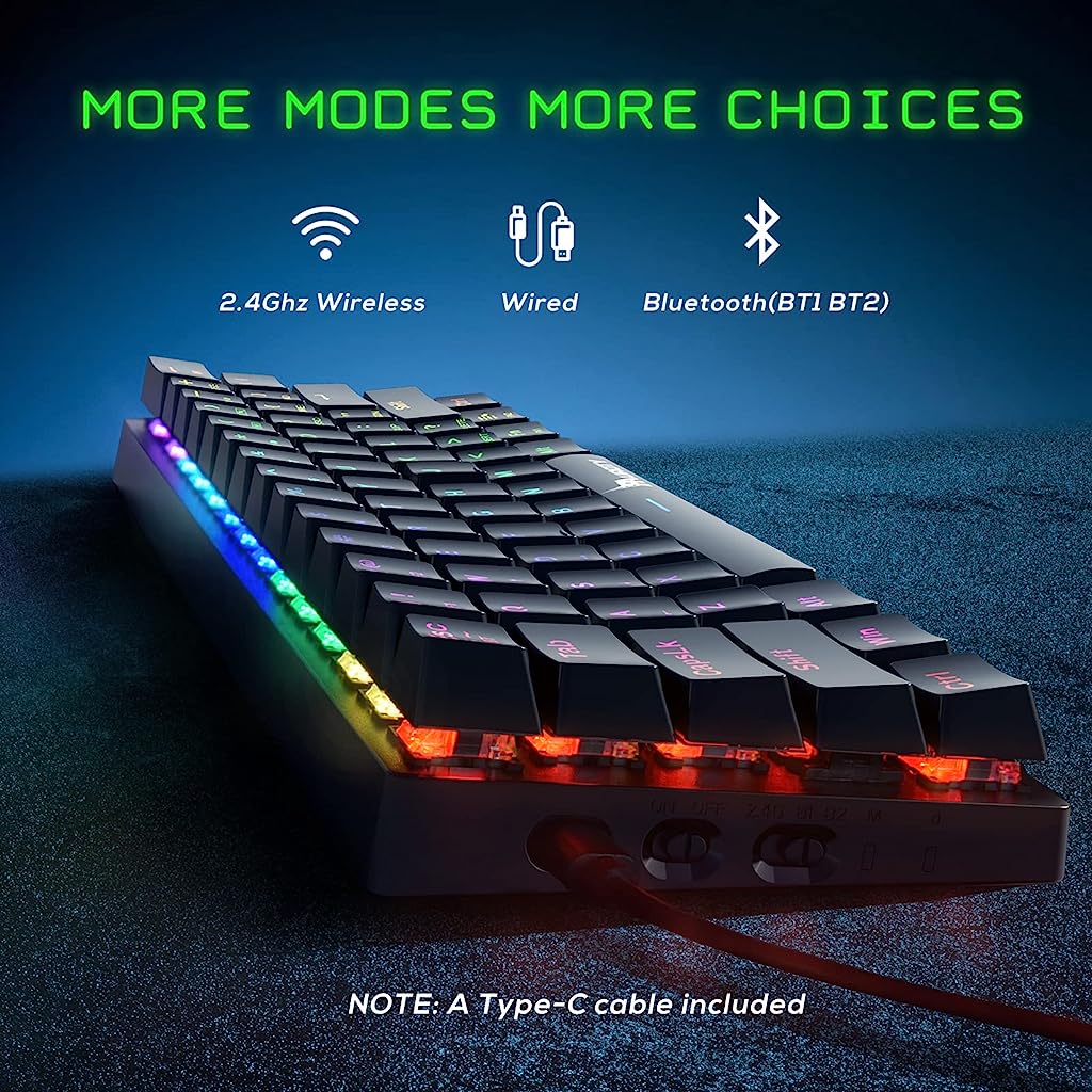 61 Keys 60% Wireless Gaming Keyboard