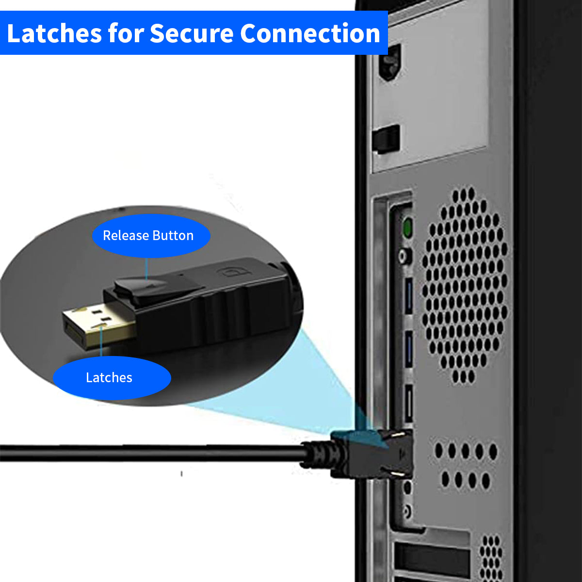 Verilux DP to Hdmi Cable 6FT DisplayPort to HDMI Male Cable Gold-Plated, 1080P DP to HDTV Uni-Directional Cord for Dell, Monitor, Projector, Desktop, AMD, NVIDIA, Lenovo, HP, ThinkPad - verilux