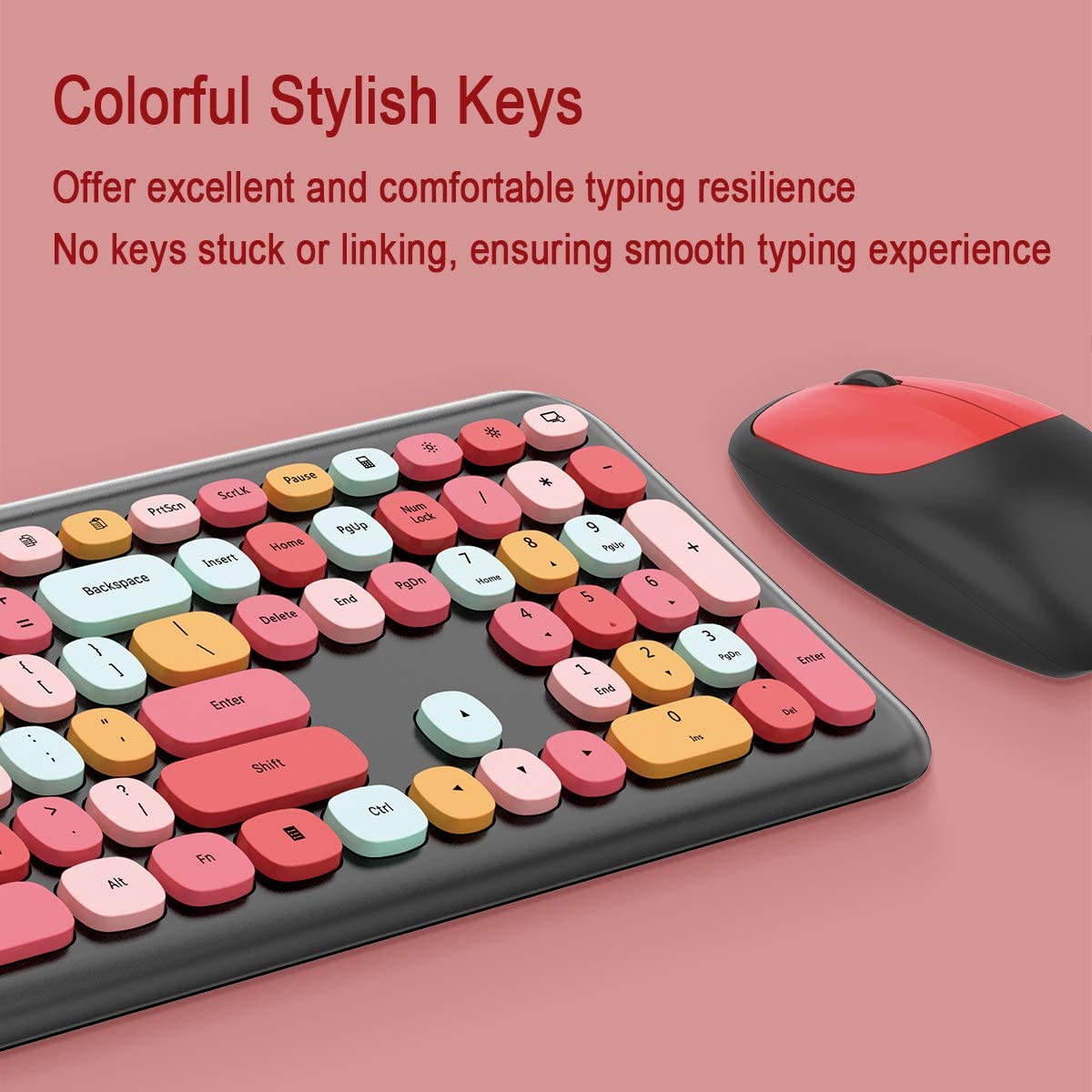 2.4G Cute Wireless Keyboard and Mouse Combo