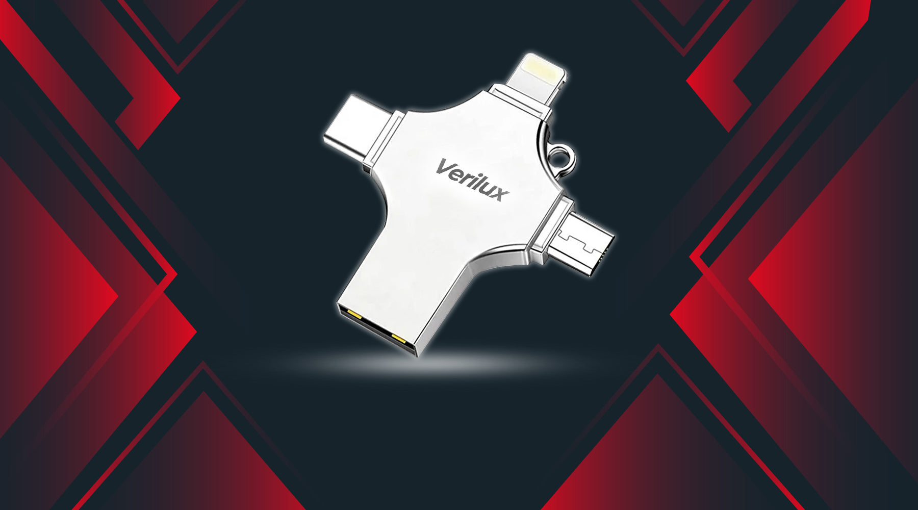 Verilux® Flash Drive 64GB 4 in 1 Pendrive