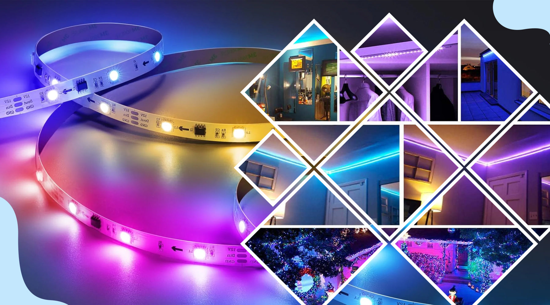 Verilux® 5050 Colorful RGBIC LED Strip Lights