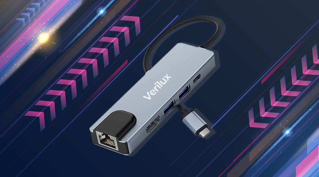 Verilux® USB C Hub, 5-in-1 Multiport Adapter Type C Hub