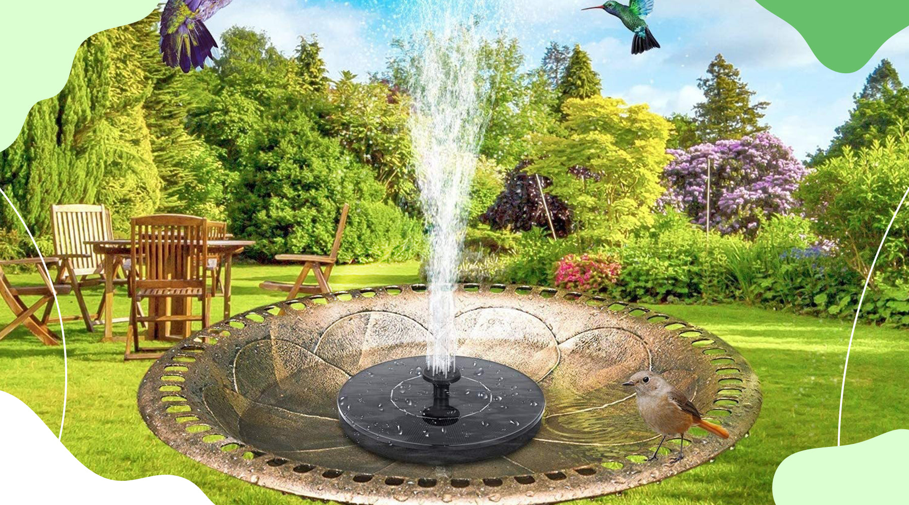 Verilux® Fountain Solar Power Floating Water Pump