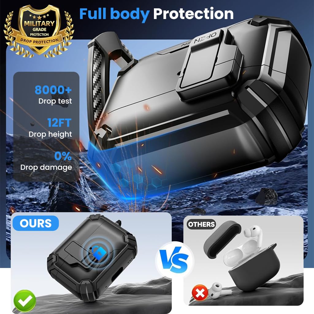 ZORBES 2 in 1 Magnetic TPU Cover Case Earbud Charging Case for Airpods Pro 3