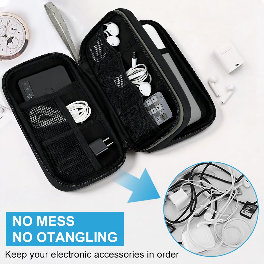 ZORBESR Double-Layer Electronics Organizer Case