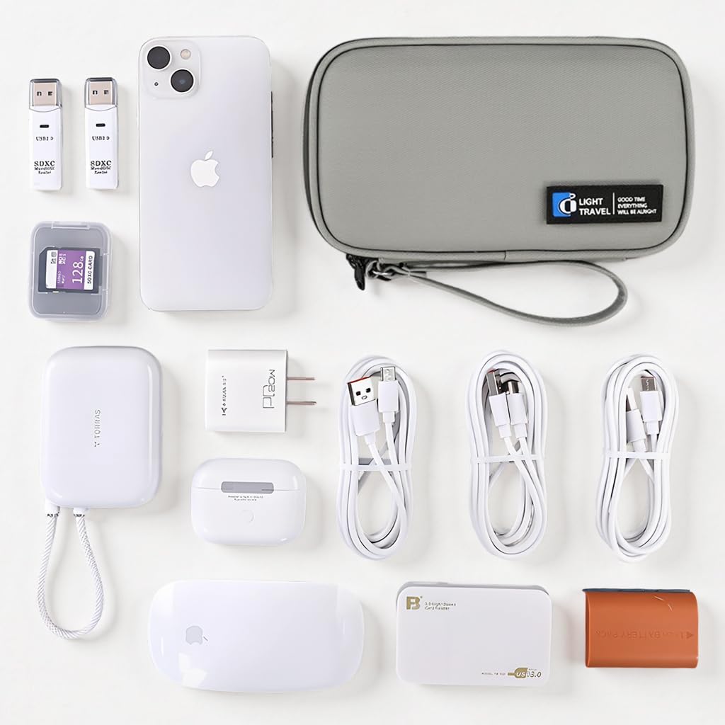 ZORBESR Double-Layer Electronics Organizer Case