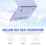 ZORBES® Laptop Case for MacBook Air 13.6 inch 4 in 1 Accessories Kit with Keyboard Cover, Lens Privacy Shield, USB C Adapter Purple Matte Laptop Case for MacBook Air 13.6 inch A3113 M3/ A2681 M2