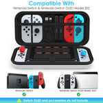 ZORBES® Carrying Case for Switch Gamepad, Organizer Bag for Switch/Switch OLED with 8 Games Cartridges Slot, Anti-scratch EVA Storage Bag for Switch Portable Switch Carrying Case Accessories Bag