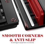 ZORBES® Desk Laptop Stand 3-16'' Mobile Device Organizer Rack Adjustable Spacing Phone/Tablet/Laptop StandAnti Slip Base Design Rugged ABS Desk Mobile Device Organzier for Home, Kitchen, Office