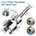 Serplex® 2-in-1 Drill-Compatible Pipe Threading Tap & Die Tool