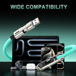 Verilux 240W PD L-Shape Fast Charging Cable with Built-in Stand