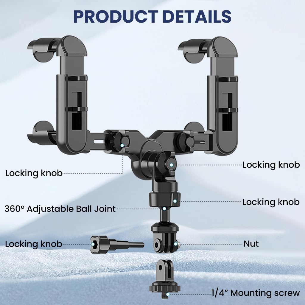 ZORBES® Action Camera Car Rearview Mirror Mount Bracket