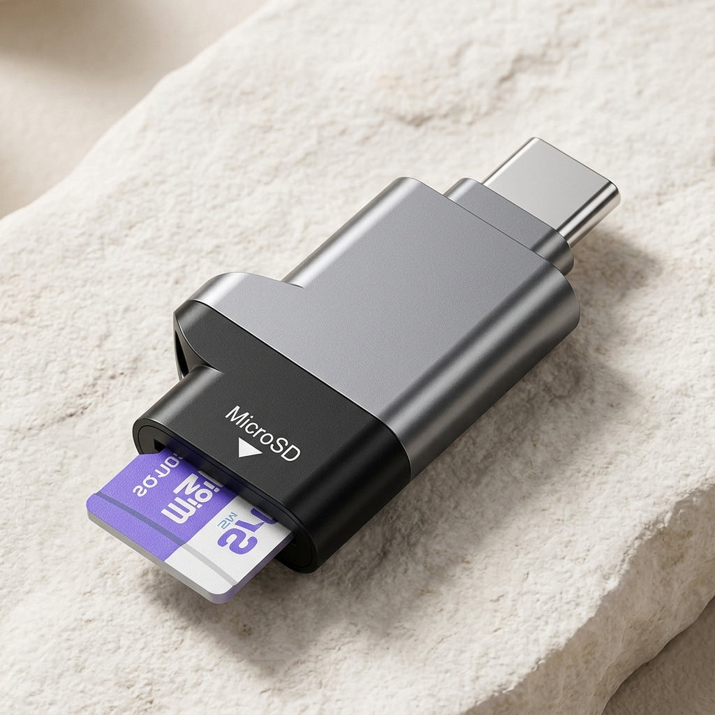 Verilux® USB C MicroSD Card Reader USB 3.0 5Gbps Memory Card Reader