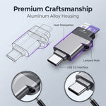 Verilux® USB C MicroSD Card Reader USB 3.0 5Gbps Memory Card Reader