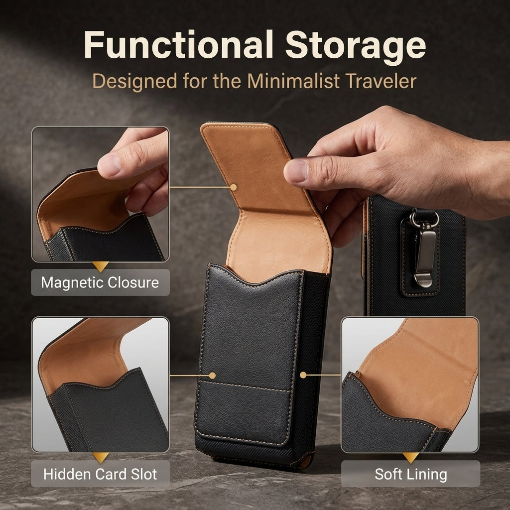 ZORBES® Phone Holster Pouch with Swivel Belt Clip for 6.5-6.9 Phone