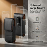 ZORBES® Phone Holster Pouch with Swivel Belt Clip for 6.5-6.9 Phone