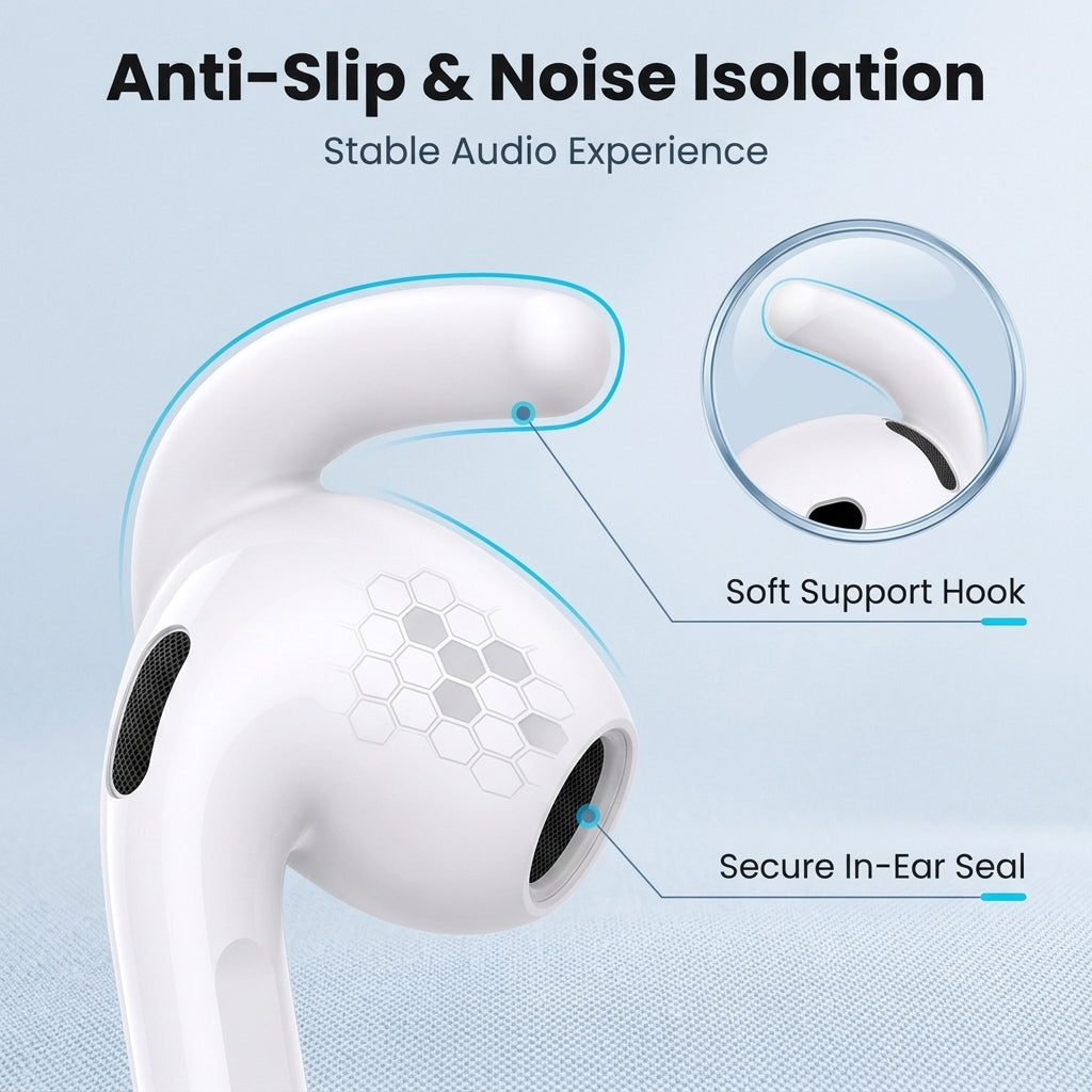 ZORBES® Ear Hooks Compatible with AirPods 4 Silicone Ear Grips