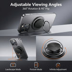 ZORBES® S Magnetic Phone Grip for MagSafe 360° Ring Kickstand Carbon