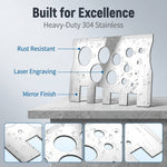Serplex® Thread Gauge Nut and Bolt Thread Size Checker Silver