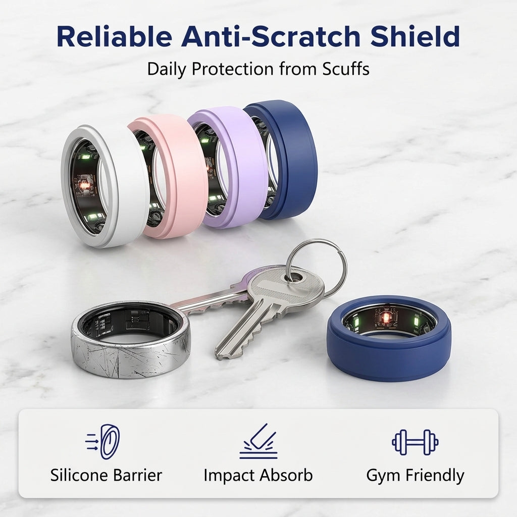 ZORBES® 4 Pack Silicone Cover Compatible for Samsung Galaxy Ring