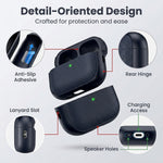 ZORBES® TPU Case Compatible with AirPods Pro 3 Orange Lychee Pattern