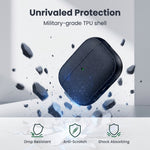 ZORBES® TPU Case Compatible with AirPods Pro 3 Orange Lychee Pattern