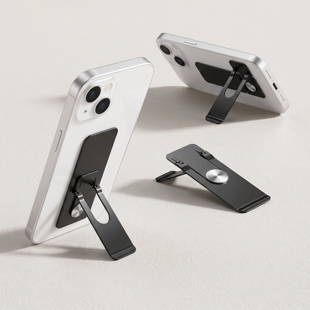 ZORBES® Self Adhesive Ultra Slim Metal Phone Kickstand 360 Swivel